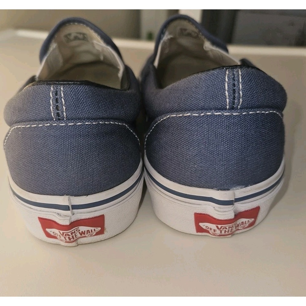 Vans Off the Wall Classic Slip On Skateboard Shoes Mens 6 Womens sz 7.5 Blue - Picture 2 of 7